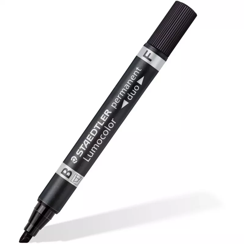 Staedtler Lumocolor permanent duo 348 B nuolatinis žymeklis juodas 1 vnt