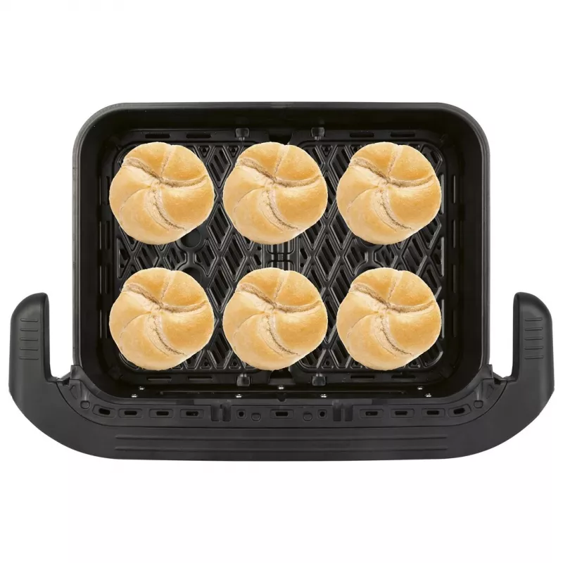 Kaitvėjo gruzdintuvė ProfiCook PC-FR 1313 H — 10 l, 2400 W, 10 programų, liečiamasis valdymas, nerūdijantis plienas/juoda