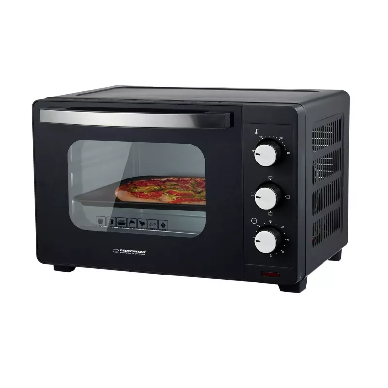 Mini orkaitė ESPERANZA EKO008N — 20 L, 1280 W, iki 230°C, mechaninis laikmatis