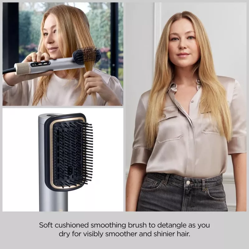 Plaukų formavimo rinkinys BABYLISS AS6555E su Airflow technologija, 4 šildymo lygiai, 2,5 m laidas, sidabrinė/auksinė
