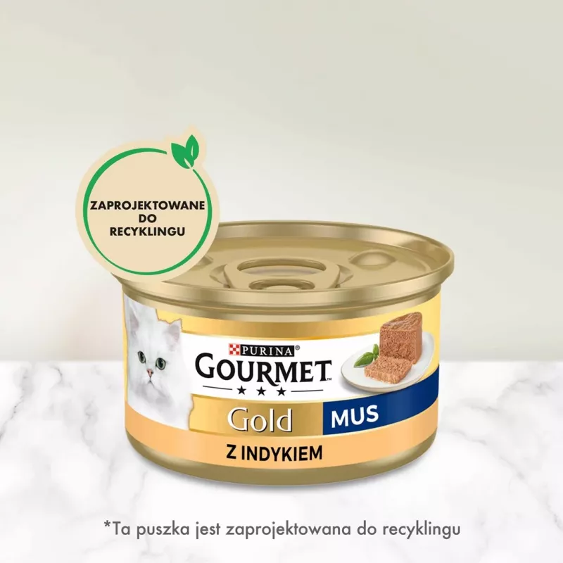 Šlapias kačių ėdalas Purina Nestlé GOURMET Gold Turkija 85 g Skardinė Suaugusioms Katėms, Formulė Svorio Kontrolei