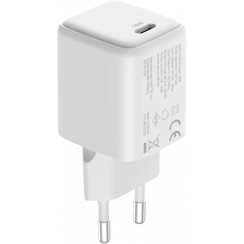 Sieninis įkroviklis USB C 35W 3A Power Delivery 3.0 QC 3.0 baltas