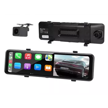 BLACKBOX DVR F620 automobilinis vaizdo registratorius su CarPlay, Android Auto ir galine kamera