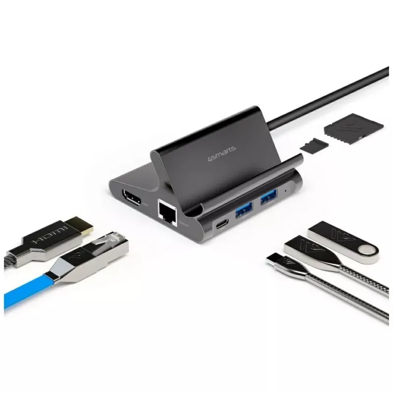Laikiklis planšetei / išmaniajam telefonui 7in1 Dex HDMI/RJ45