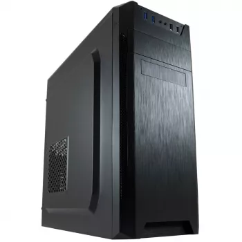 LC Power Classic 7040B - MDT - ATX korpusas - be maitinimo šaltinio - juoda, šlifuotas aliuminis / juoda - USB/Audio