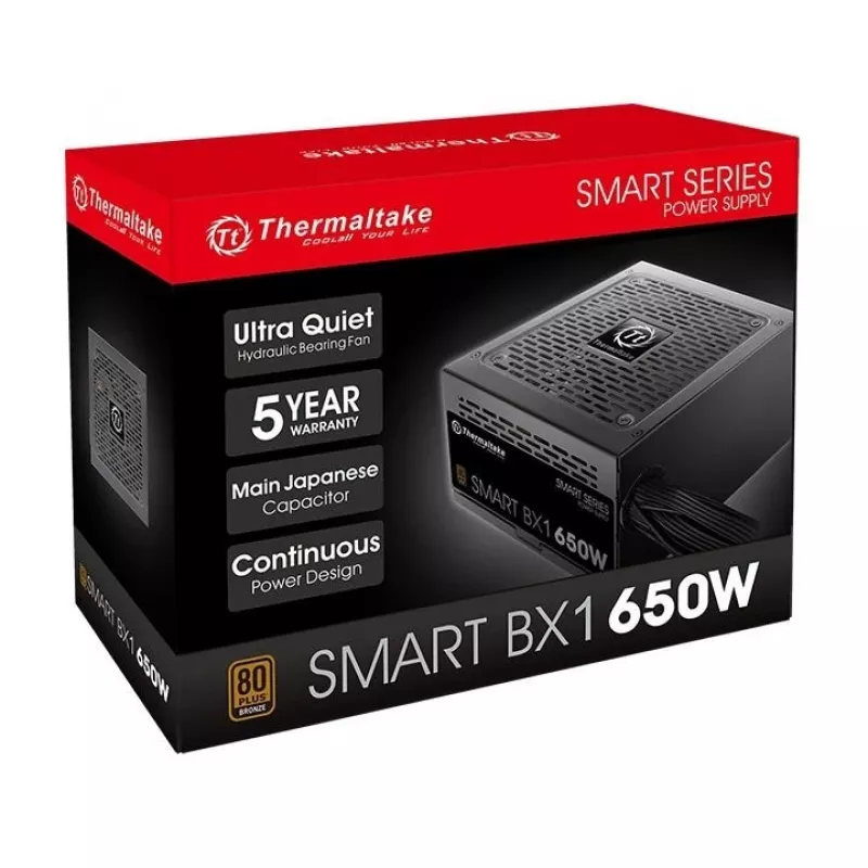 Maitinimo blokas Thermaltake Smart BX1 PS-SPD-0650NNSABE-1 (650 W; aktyvus; 120 mm)
