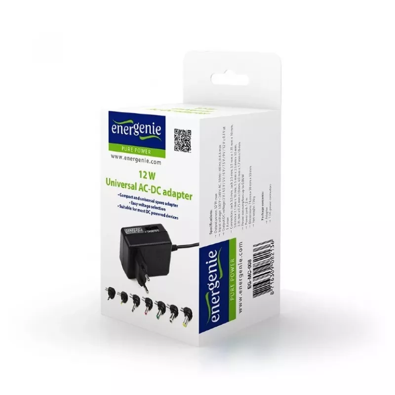 EnerGenie EG-MC-008 maitinimo adapteris / keitiklis 12 W juodas
