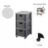 Spintelė su stalčiais Rotho Country Black 3 stalčiai antracitas polipropilenas 325×375×712 mm su ratukais