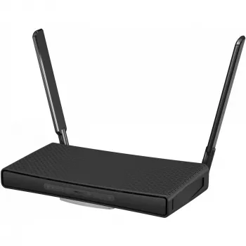 Stalinis maršrutizatorius MikroTik hAP ac³ Dviejų juostų Wi‑Fi 5, Qualcomm IPQ4019 719 MHz, 5x Gigabit RJ‑45, 1x USB, PoE, 2 išorinės antenos, juodas