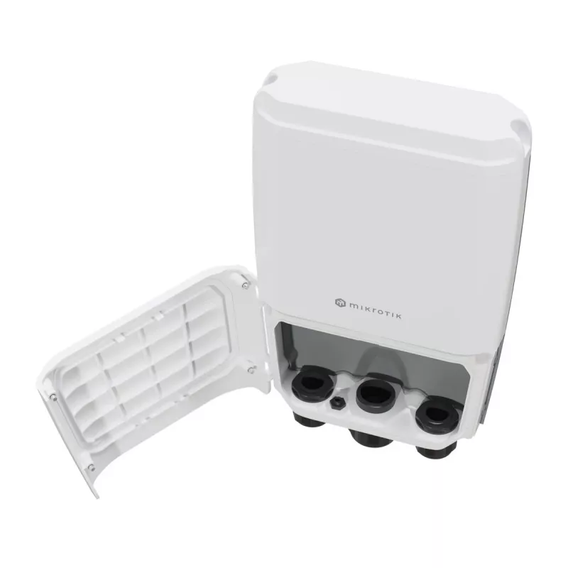 Mikrotik CRS504-4XQ-OUT valdomas tinklo jungiklis L3 Fast Ethernet (10/100) PoE 1U baltas