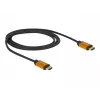 HDMI kabelis DeLOCK 85727 1 m, A tipo vyras–vyras, juodas su auksu