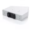 DIN bėgelio optinio pluošto skirstytuvas DIGITUS DN-96893 — kampuotas, 6 SC DX / LC Quad, aliuminis, pilkas