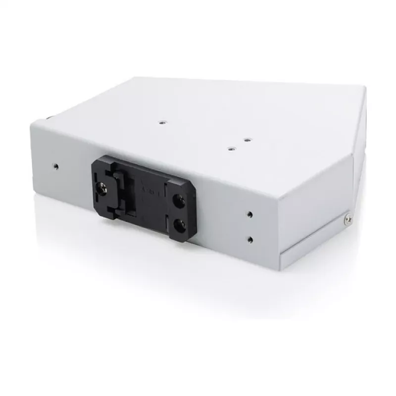 DIN bėgelio optinio pluošto skirstytuvas DIGITUS DN-96893 — kampuotas, 6 SC DX / LC Quad, aliuminis, pilkas