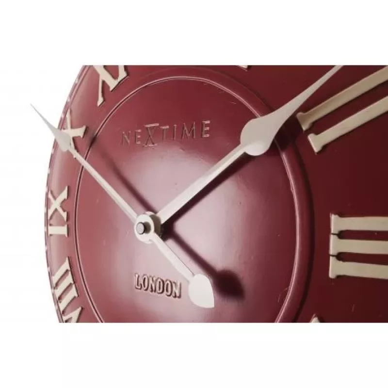 NeXtime klok 3083ro London Roman, Ø34.5 cm, sieninis, raudonas/ baltas