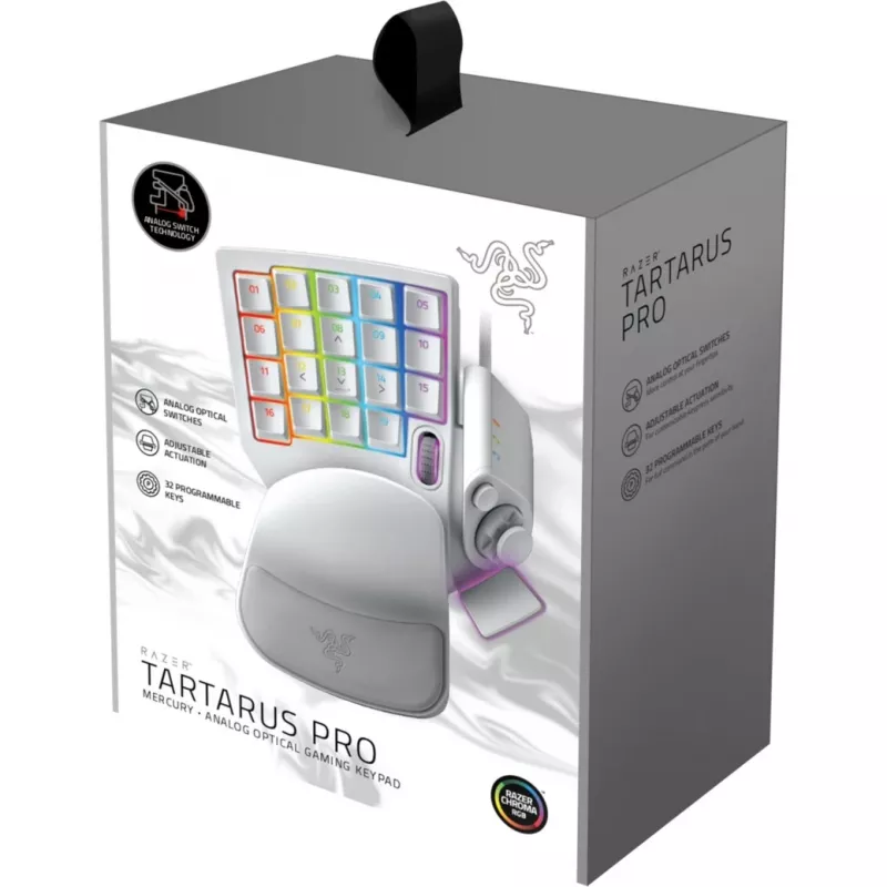 Klaviatūros blokas „Razer Tartarus Pro“ (baltas)