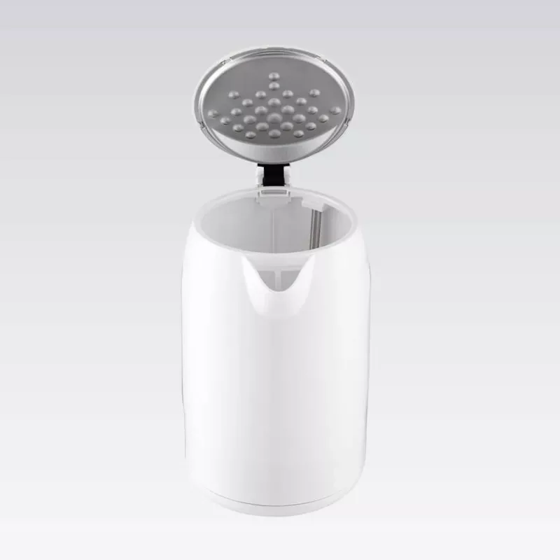 Elektrinis virdulys Maestro MR-022-WHITE, 2,2 L, 1850–2200 W, plastikinis korpusas, 360° pagrindas, apsauga nuo kalkių, vandens lygio indikatorius