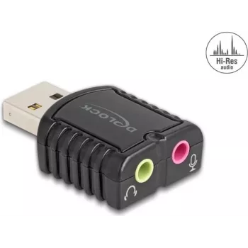 DeLOCK 65964 garso adapteris USB Type-A 3,5 mm juodas
