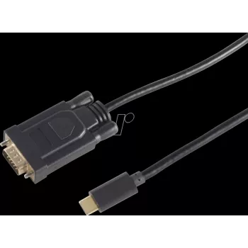 shiverpeaks BS10-59025 vaizdo kabelis-adapteris 1 m USB Type-C → VGA (D-Sub) juodas (BS10-59025)