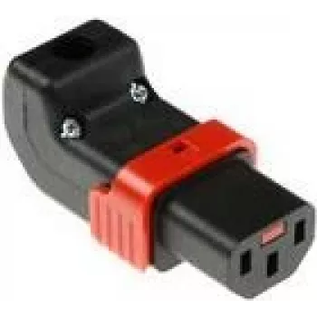 ACT C13 IEC Lock+ perjungiamas kampinis jungtis juodas, PA130100DBK (SFO67A)