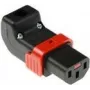 ACT C13 IEC Lock+ perjungiamas kampinis jungtis juodas, PA130100DBK (SFO67A)