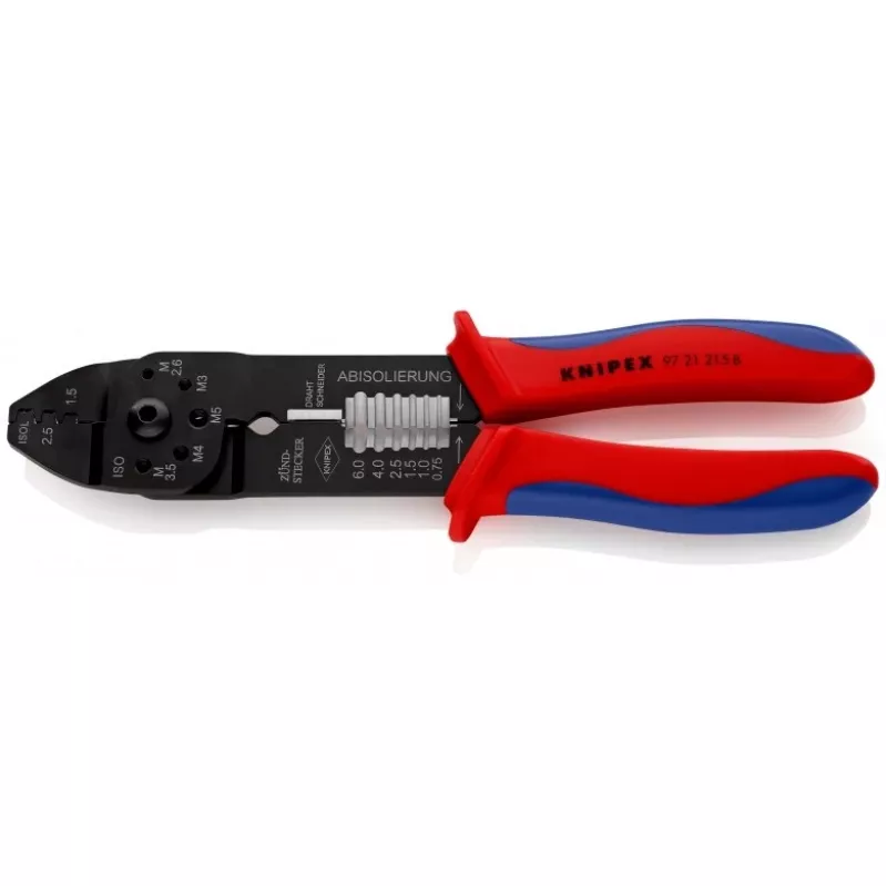 Knipex 97 21 215 B Crimpimo įrankis Juoda, Mėlyna, Raudona