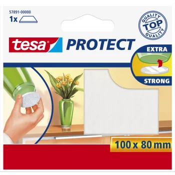 Tesa 57891-00000-00 stačiakampis baldų apsauginis kilimėlis grindims, baltas