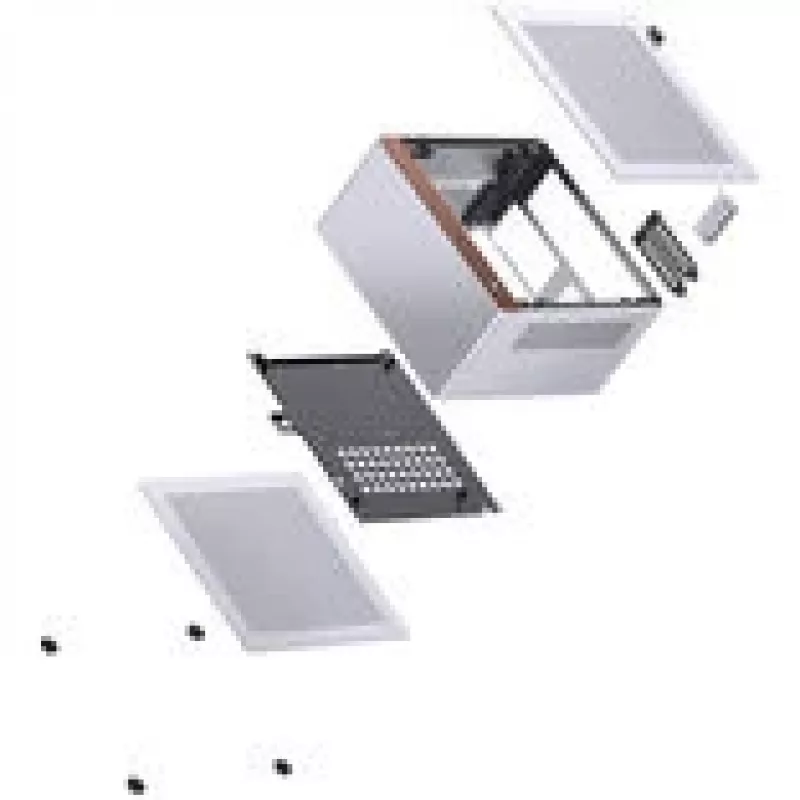 Kompiuterio korpusas Jonsbo NV10 Mini ITX – sidabrinis