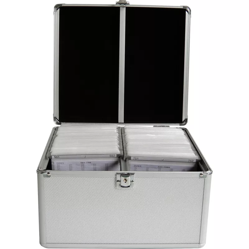 MEDIARANGE BOX76 dėžutė diskams – talpina 300 diskų, sidabrinė, 120 mm, aliuminis