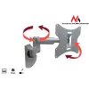 Laikiklis sieninis MACLEAN MC-503A S 23–42 colių ekranams, pakreipimas ±20°, VESA 75×75–200×200, 30 kg, sidabrinis