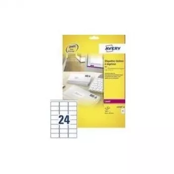 Avery QuickPEEL L7159 - Nuolatiniai adresų lipdukai - Balti - 63,5 x 33,9 mm - 240 vnt. (10 lapų x 24) (L7159-10.FR)