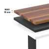 Ergo Office elektrinis reguliuojamo aukščio stalas, maks. aukštis 1160mm, maks. apkrova 80kg, be stalviršio, juodas, ER-400 B