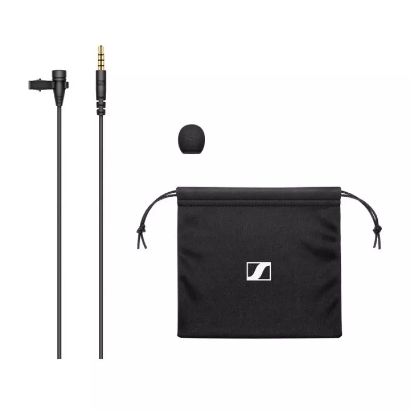 Lavalier mikrofonas Sennheiser XS LAV MOBILE, segtuvinis, kondensatorinis, įvairiakryptis, 2 m laidas, 3,5 mm, 50–18000 Hz, 19 g, juodas