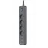 TRACER Power Line+ apsauginis ilgintuvas su USB 1,5 m (4 kištukiniai lizdai + 3x USB-A, 5V 2,4A)