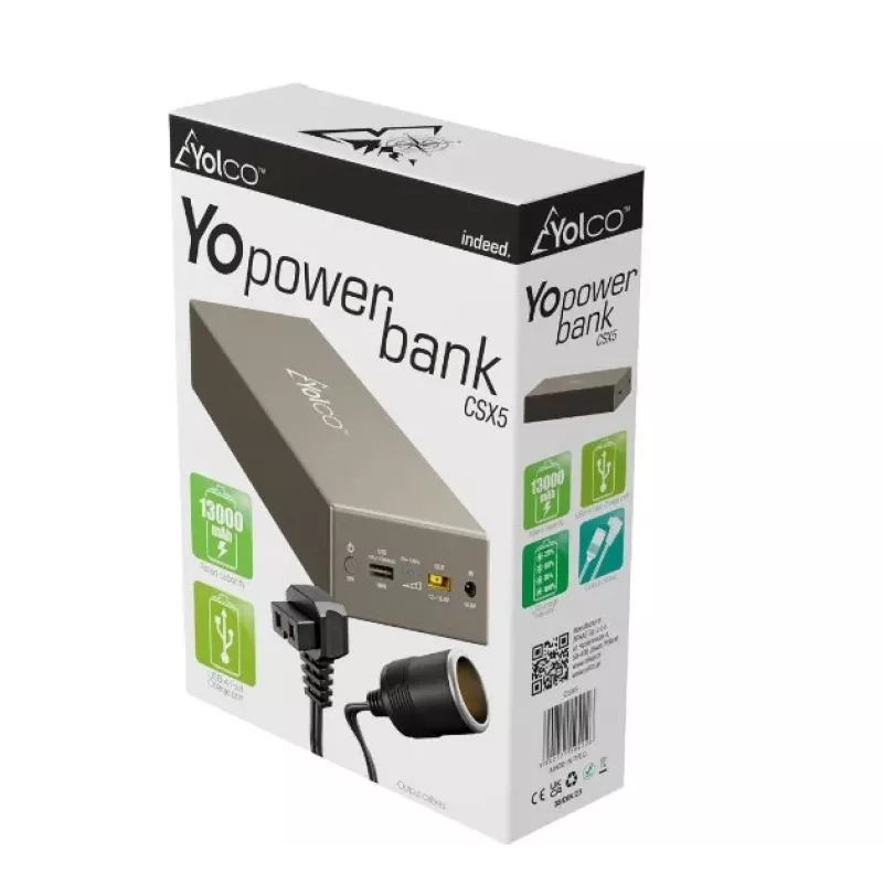 Nešiojamas išorinis akumuliatorius Yolco CSX5, 13000 mAh