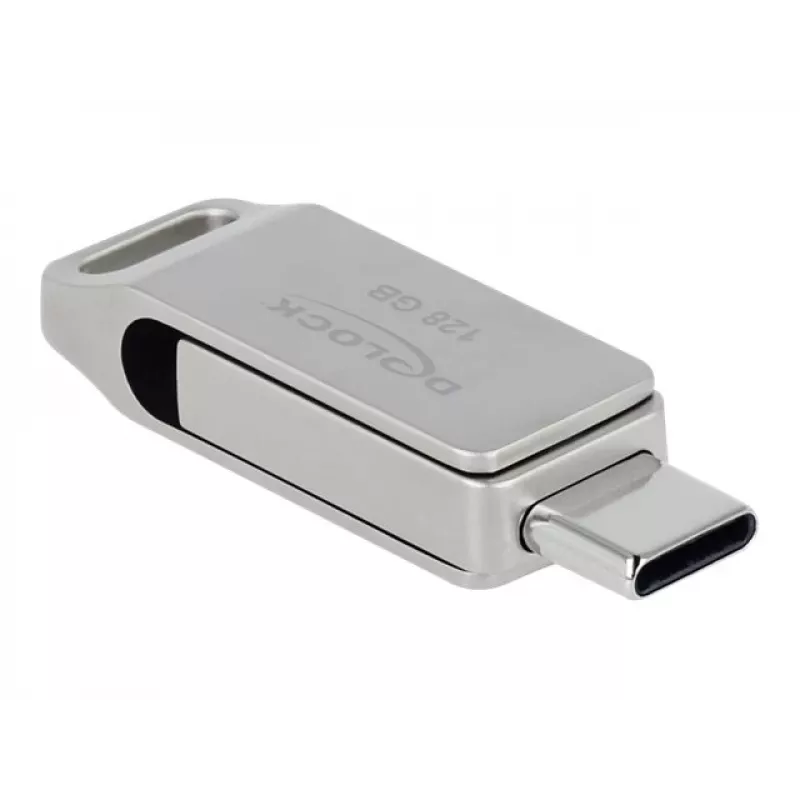 USB atmintukas DeLOCK 128GB USB-C Type-A sukamas modelis