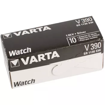 VARTA sidabro-oksido laikrodžio elementas V390 (SR54), 1,55 V, 80 mAh (00390 101 401)