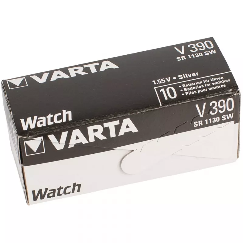 VARTA sidabro-oksido laikrodžio elementas V390 (SR54), 1,55 V, 80 mAh (00390 101 401)