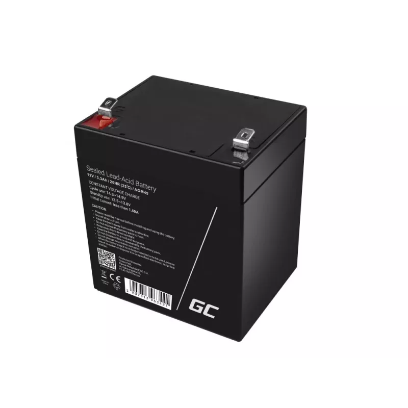Green Cell AGM45 UPS baterija sandarus švino rūgštinis akumuliatorius (VRLA) 12 V 5,3 Ah