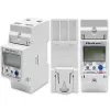 Qoltec 50882 Vienfazis elektroninis elektros energijos skaitiklis DIN bėgiui | Wi-Fi | TUYA | 230V | LCD