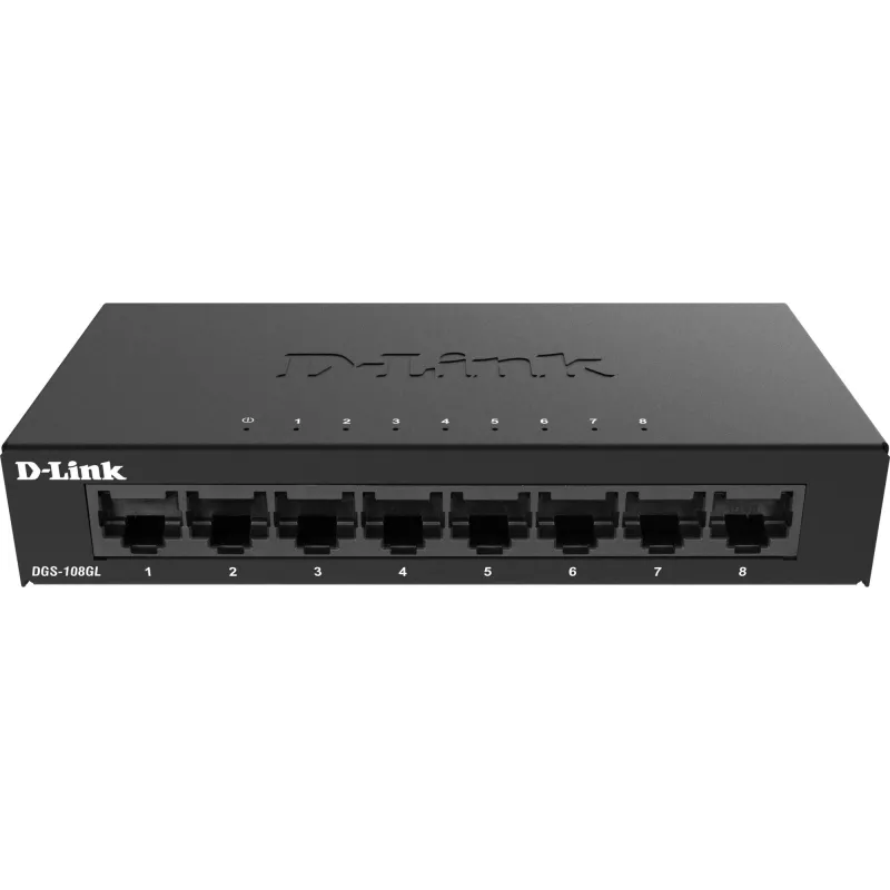 D-Link DGS-108GL Nevaldomas Gigabit Ethernet (10/100/1000) Juodas