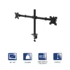 Akyga AK-MB-02 dvigubas monitorių laikiklis ant stalo, 2 x 10 kg, VESA 75x75 / 100x100, 15–32", juodas