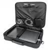Manhattan Cambridge Laptop Bag 15.6 inch juodas, Clamshell dizainas, nešiojamas, su kišenėmis, nuimama petneša