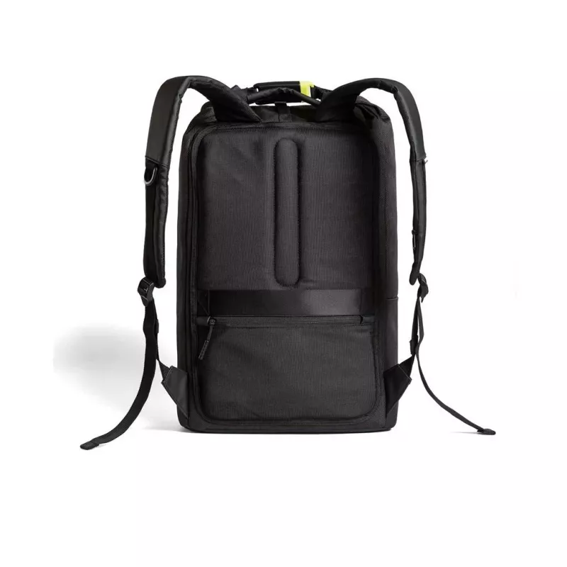 Kuprinė XDDESIGN Urban Lite Black — 21 L (išplečiama iki 27 L), 15,6 col. nešiojamojo kompiuterio skyrius, vandeniui atspari, su lagamino diržu