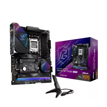 Pagrindinė plokštė ASRock X870 Riptide WiFi — ATX, AMD X870, Socket AM5, DDR5, 4 DIMM, 256 GB, Wi‑Fi 7, 2.5GbE