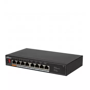 Dahua Technology PoE DH-SF1008L nevaldomas Fast Ethernet (10/100) Power over Ethernet (PoE) stalinis šviesiai pilkas