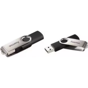 Hama Rotate USB atmintinė 64 GB USB Type-A 2.0 Juoda, Sidabrinė