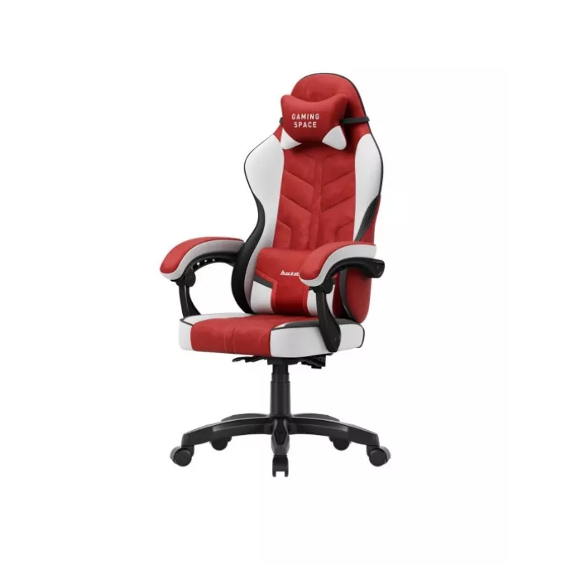 Gaming kėdė Huzaro Force 2.7 Red – lenktyninio stiliaus ergonomiška sėdynė su reguliuojamomis porankiais, pakreipimu ir aukščio reguliavimu