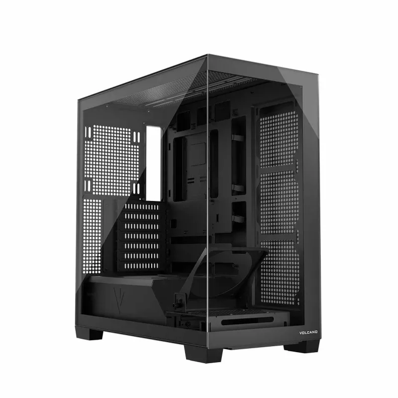 PC korpusas MODECOM Volcano Stellar NF ATX midi bokštas, grūdintas stiklas, juodas, tinka ATX/micro ATX, GPU iki 420mm, CPU aušintuvas 175mm