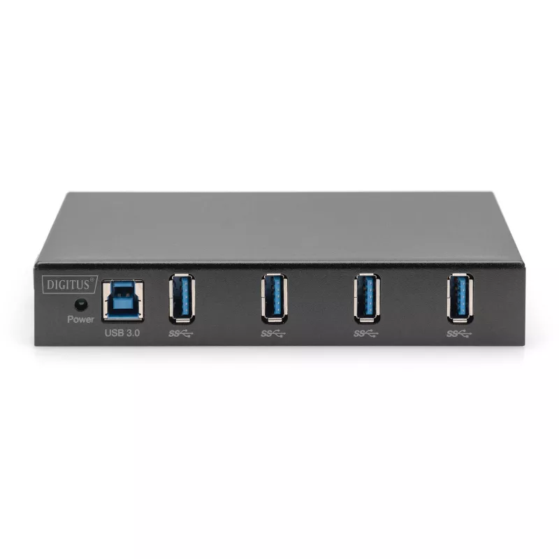 DIGITUS USB Hub 4 prievadų 3.0 → 4x A3.0 pramoninė linija juoda