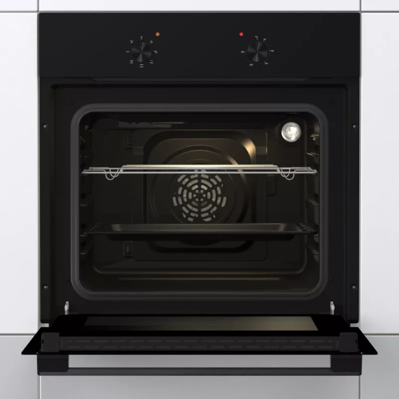 Gorenje orkaitė BO6615E01B | 60 L | elektrinė | EnamelClean | stumdomi mygtukai | 59,5 cm aukštis | 59,5 cm plotis | juoda